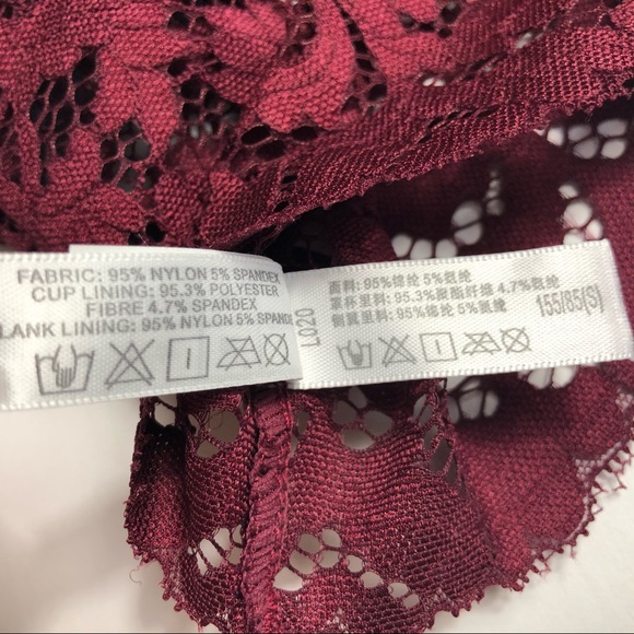 Burgundy Bustier Lace Bra - Picture 6 of 6